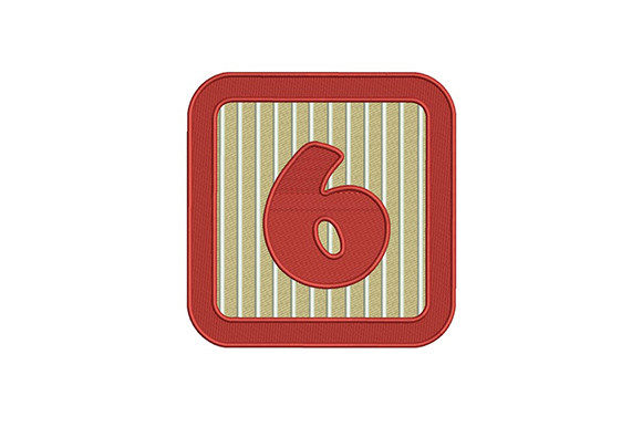 Red Frame 6 Number